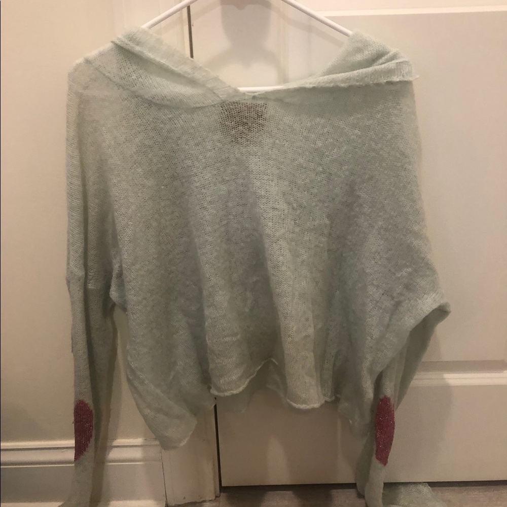 Sheer cropped sweater